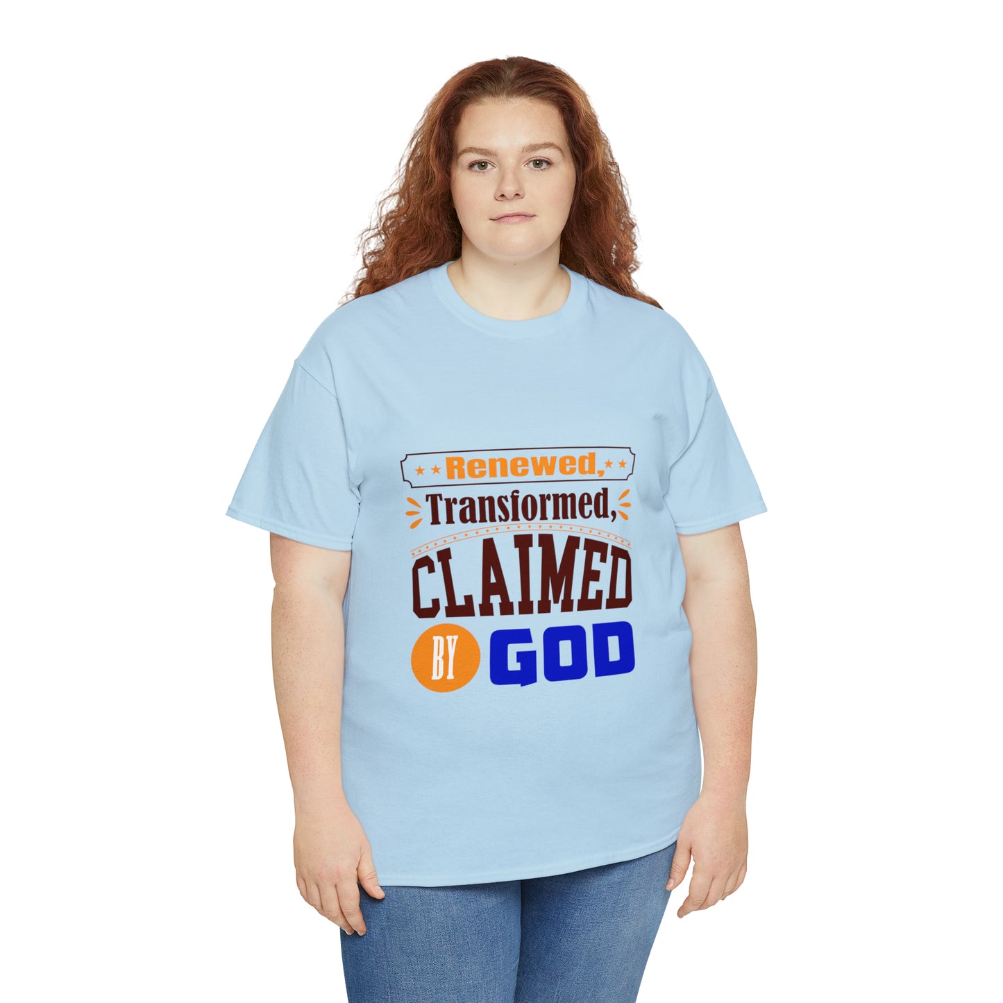 Renewed Transformed Claimed By God Unisex Heavy Cotton Tee