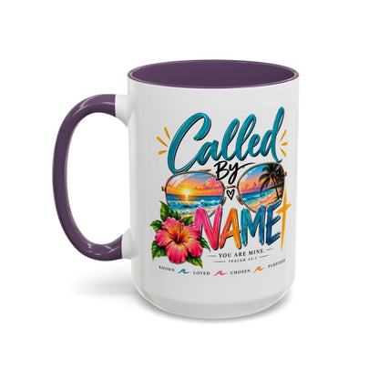 Called By Name Coffee Mug — Christian Inspirational Beach Design (11/15 oz)