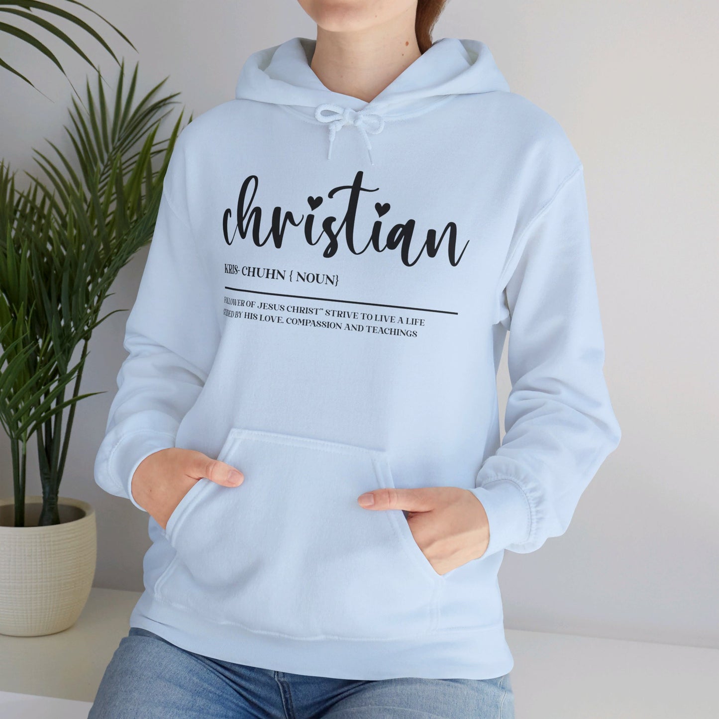 I Am A Christian Follower Of Christ  Unisex Christian Pullover Hooded Sweatshirt