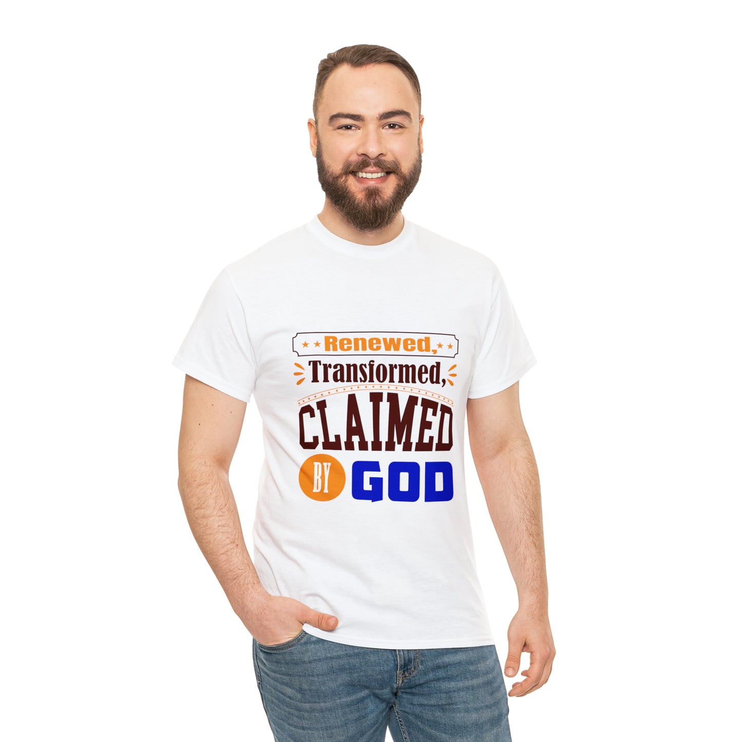 Renewed Transformed Claimed By God Unisex Heavy Cotton Tee