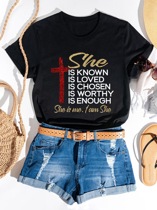 She Is Me I Am Her Women's Christian T-Shirt claimedbygoddesigns