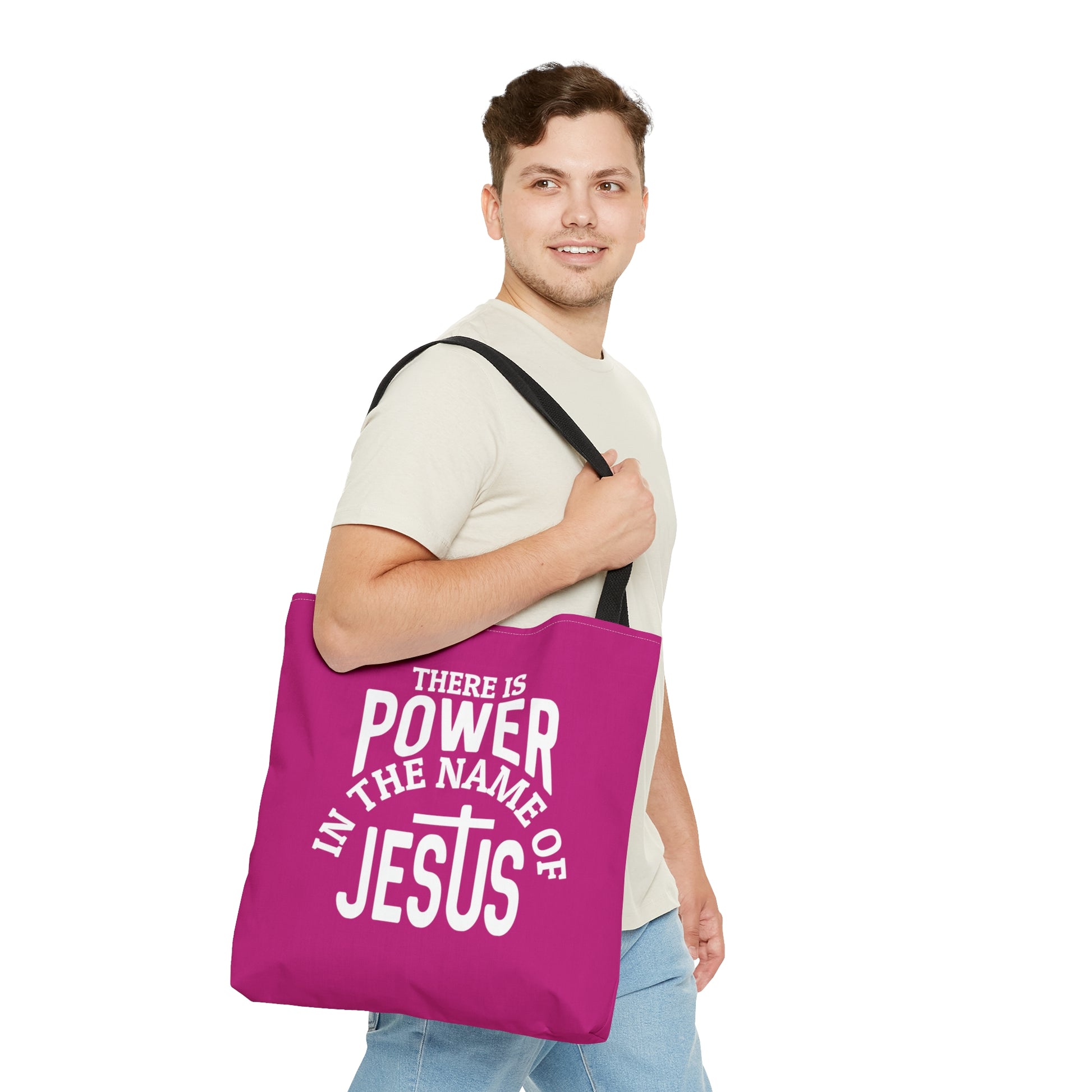 There Is Power In The Name Of Jesus Christian Tote Bag Printify