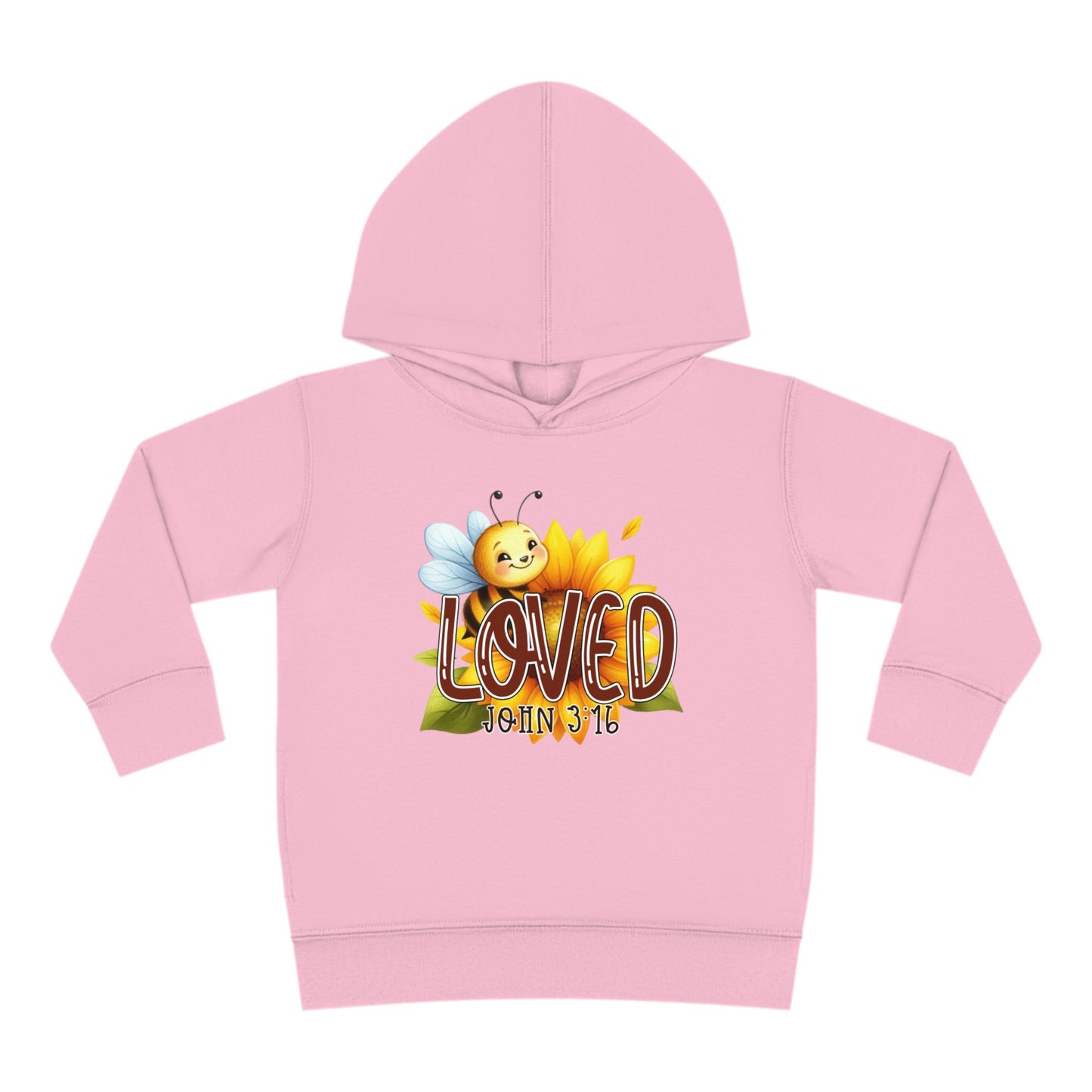 John 3:16 Loved Christian Toddler Pullover Fleece Hooded Sweatshirt