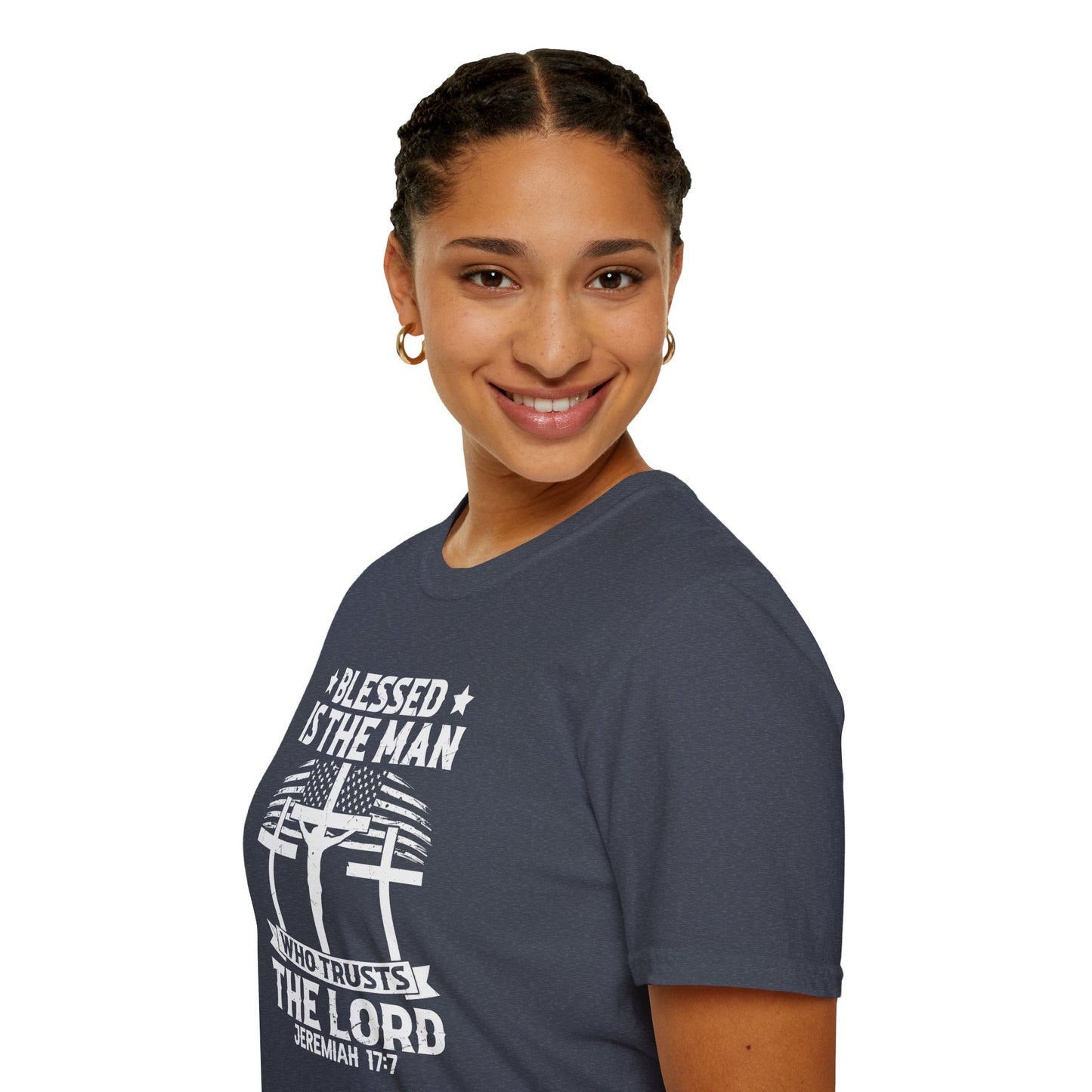 Blessed Is The Man Who Trusts In The Lord American Patriotic Christian Unisex T-shirt