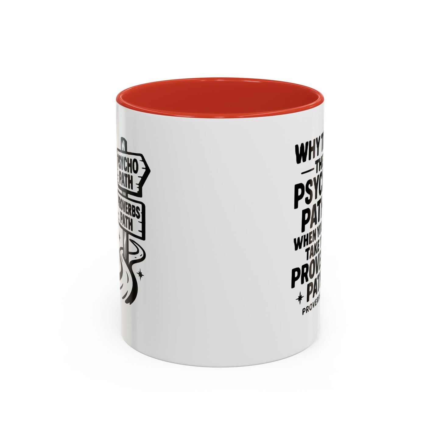 Inspirational Quote Accent Coffee Mug - Perfect Gift for Motivational Moments, Office Desk Essentials, Christian Gifts, Proverbs 3:5-6