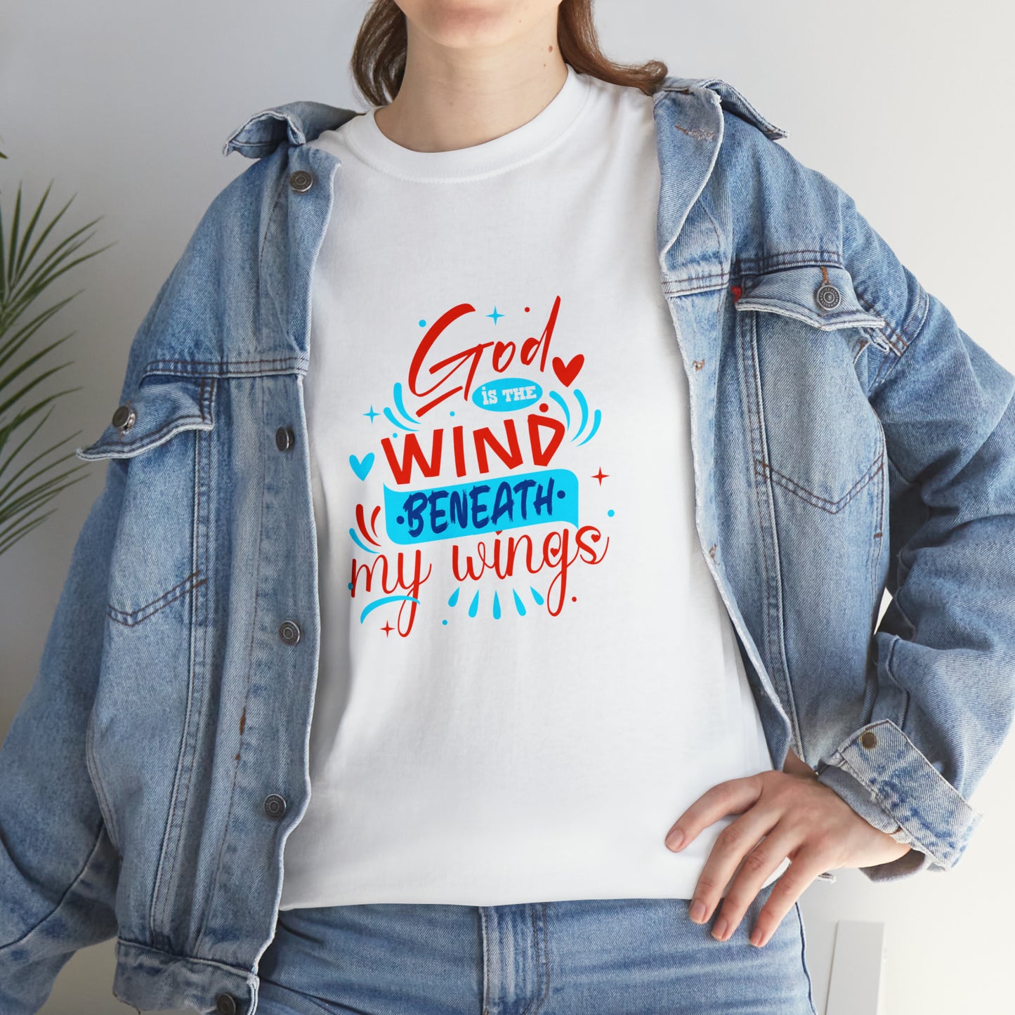 God Is The Wind Beneath My Wings Unisex Heavy Cotton Tee