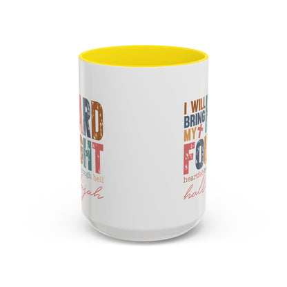 Inspirational Accent Coffee Mug - 'I Will Bring My Hard Fought Hallelujah' - 11oz & 15oz