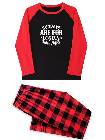 Sundays Are For Him And Naps Unisex Christian Plaid Pajamas - ClaimedbyGodDesigns
