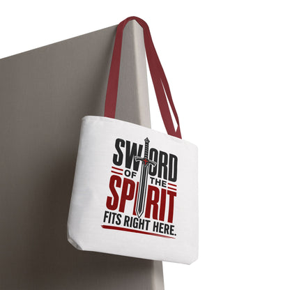 Sword of the Spirit Tote Bag — Christian Faith Inspirational Canvas Tote - ClaimedbyGodDesigns