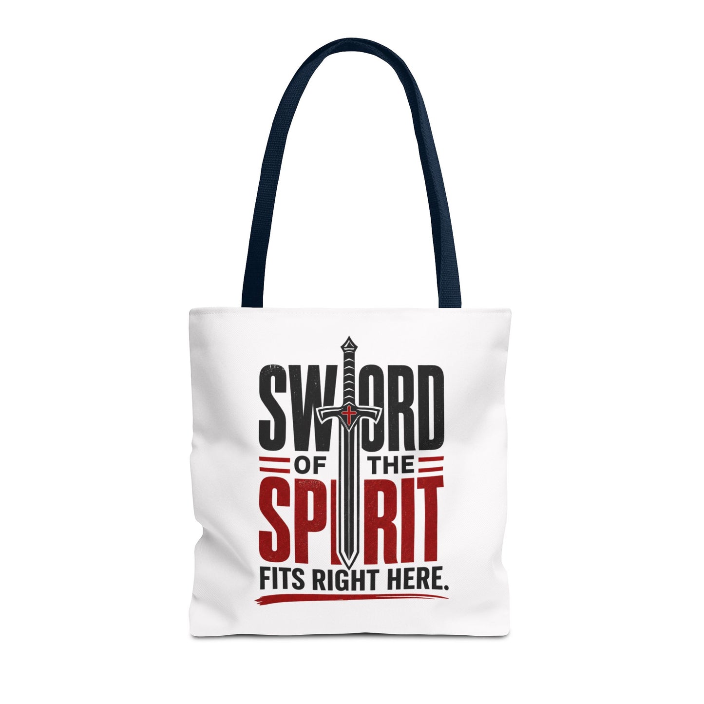 Sword of the Spirit Tote Bag — Christian Faith Inspirational Canvas Tote - ClaimedbyGodDesigns