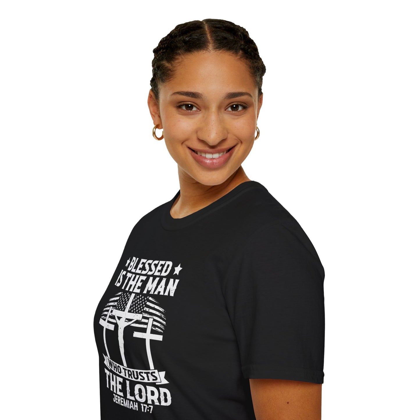 Blessed Is The Man Who Trusts In The Lord American Patriotic Christian Unisex T-shirt