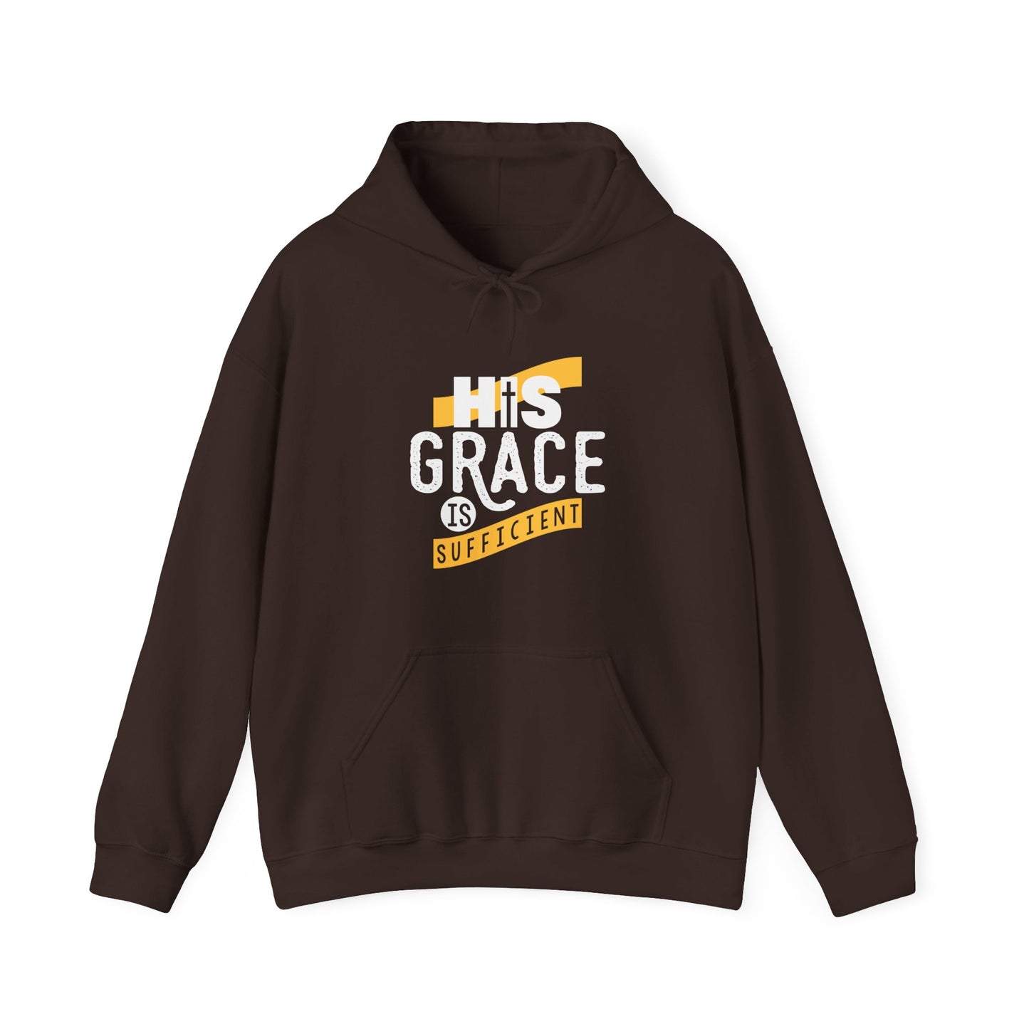 His Grace Is Sufficient Unisex Christian Hooded Pullover Sweatshirt