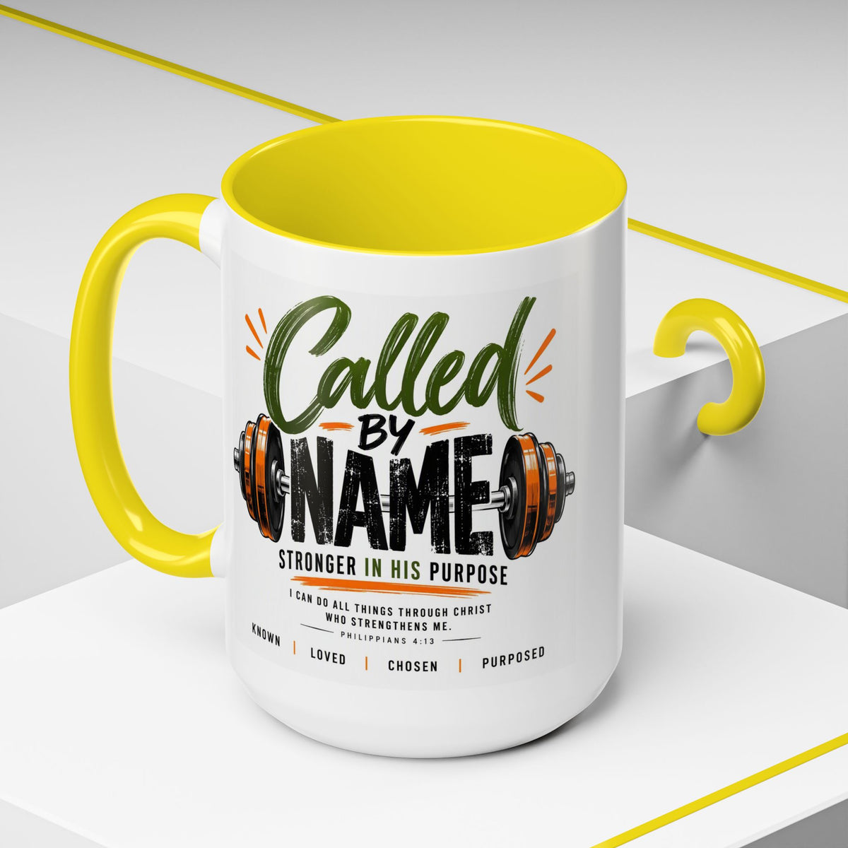 Called by Name Christian Coffee Mug – Stronger in His Purpose Inspirational Gift