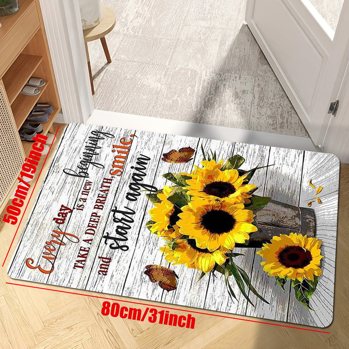 Every Day Start Again Soft Thickened Christian Area Rug claimedbygoddesigns