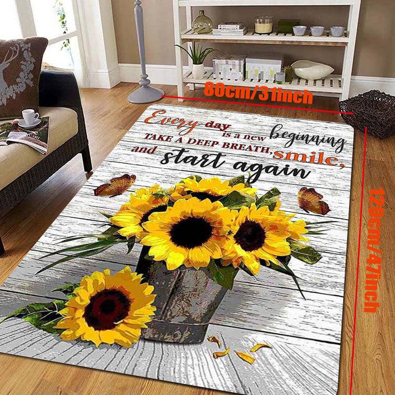 Every Day Start Again Soft Thickened Christian Area Rug claimedbygoddesigns