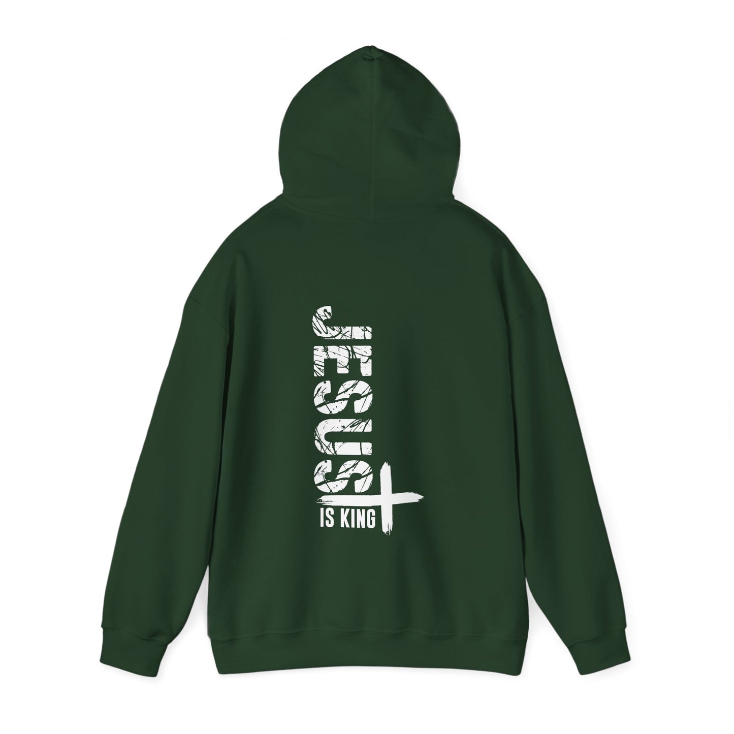 Jesus Is KIng  Unisex Christian Hooded Pullover Sweatshirt