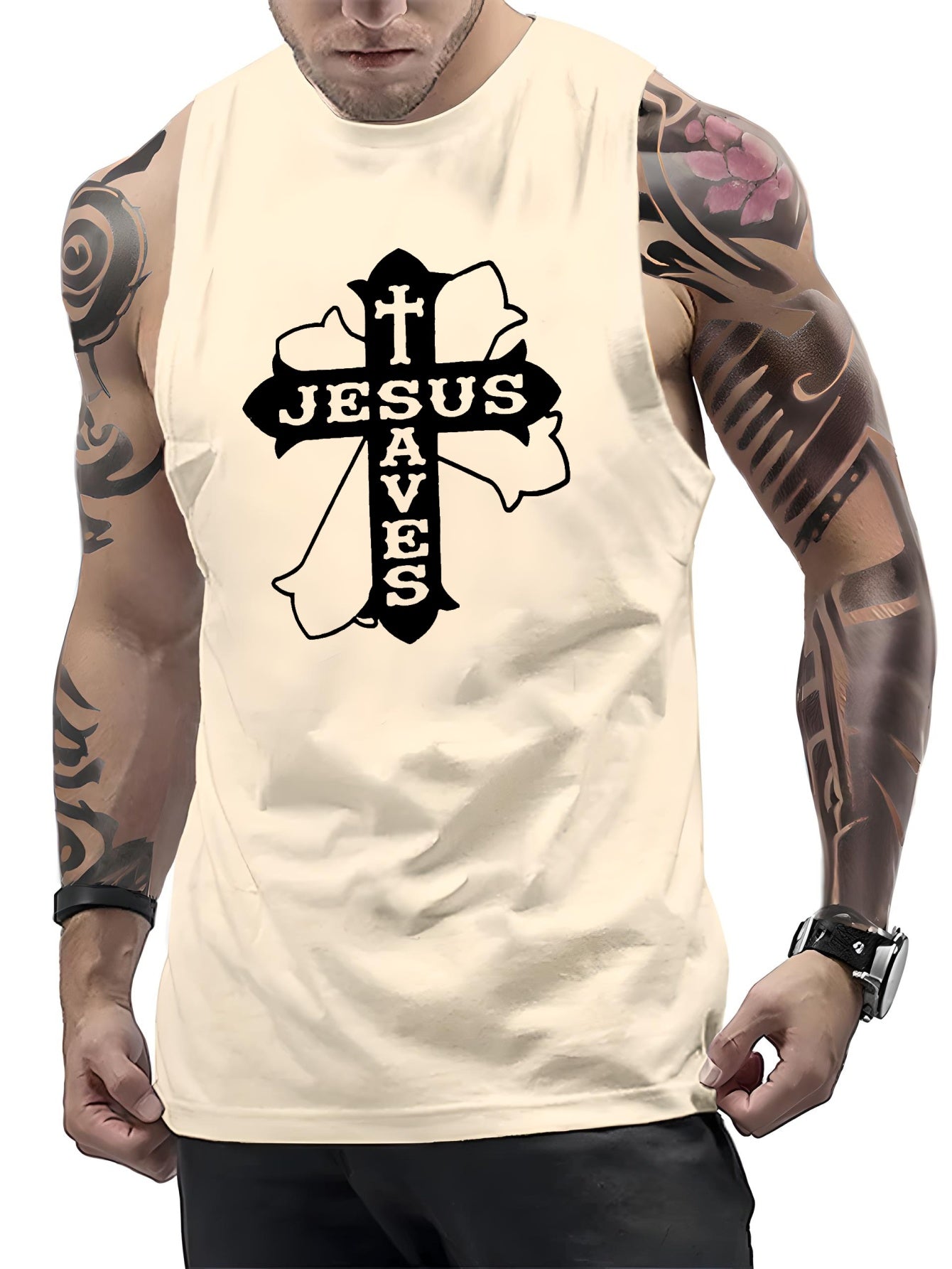 Jesus Saves Men's Christian Tank Top claimedbygoddesigns