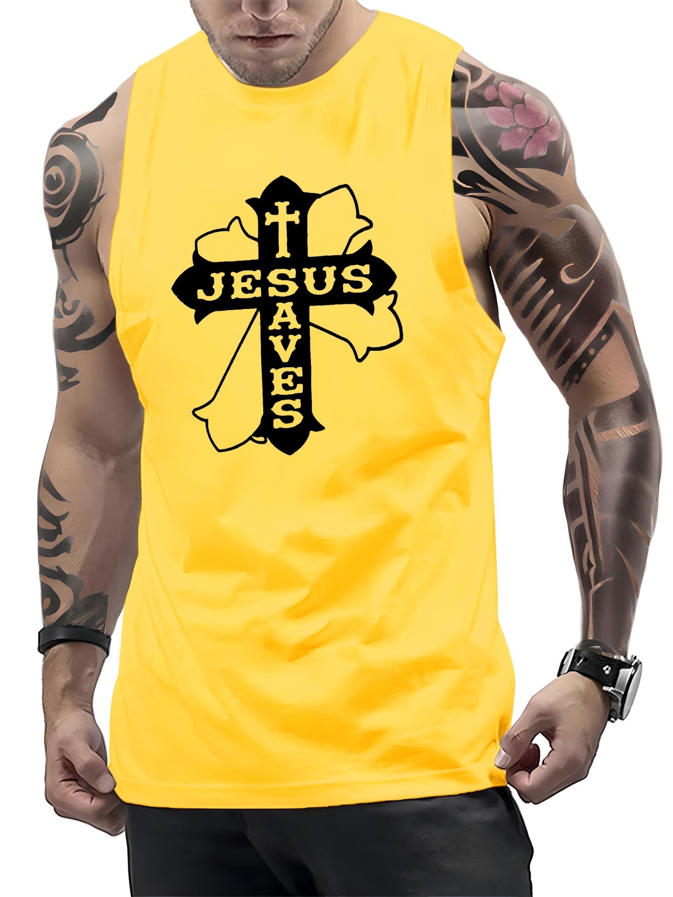 Jesus Saves Men's Christian Tank Top claimedbygoddesigns