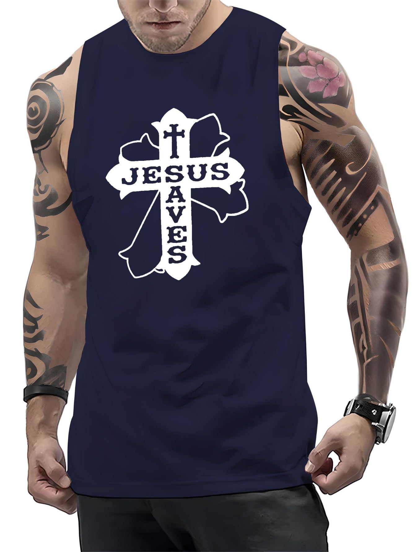 Jesus Saves Men's Christian Tank Top claimedbygoddesigns