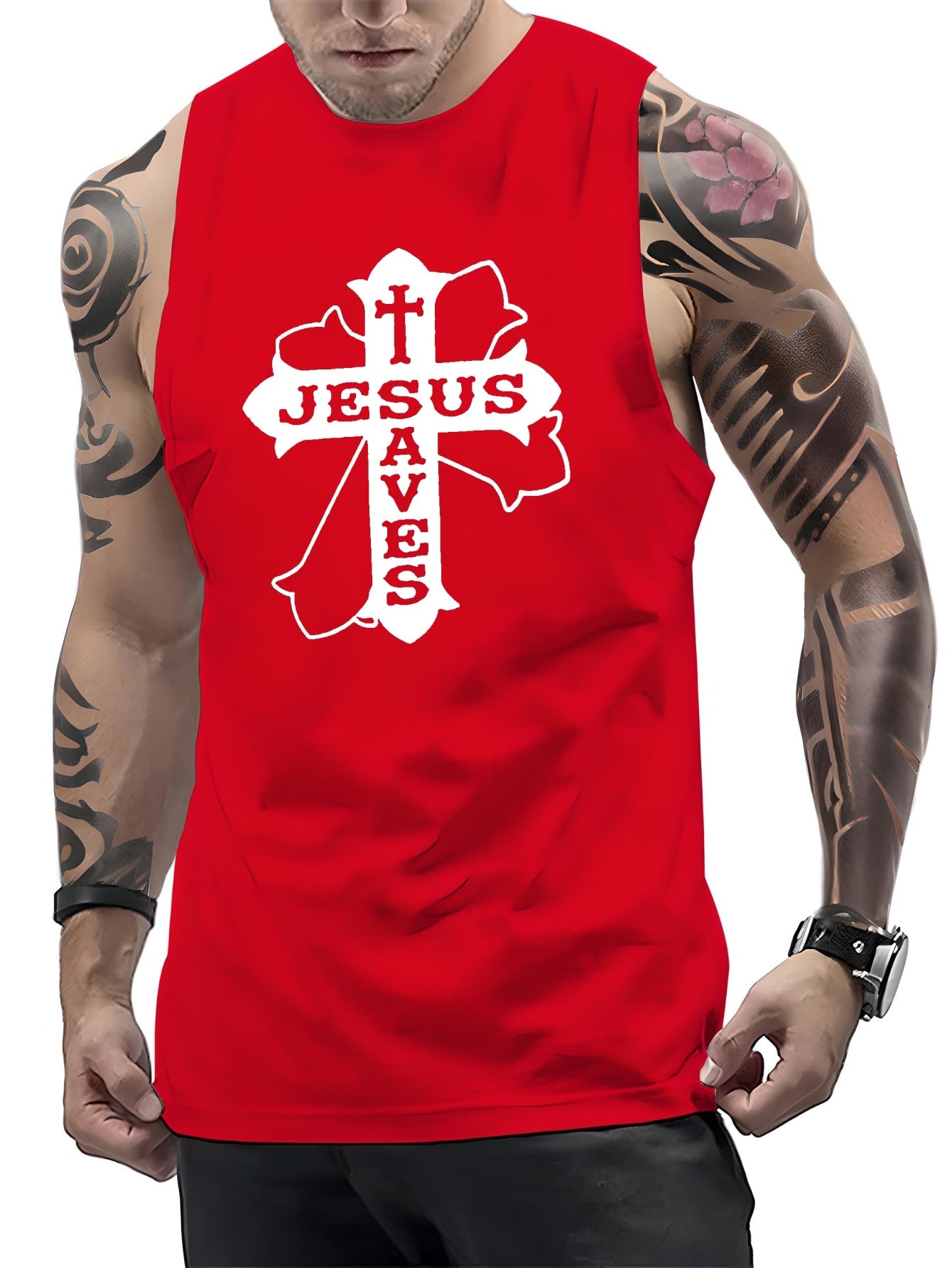 Jesus Saves Men's Christian Tank Top claimedbygoddesigns