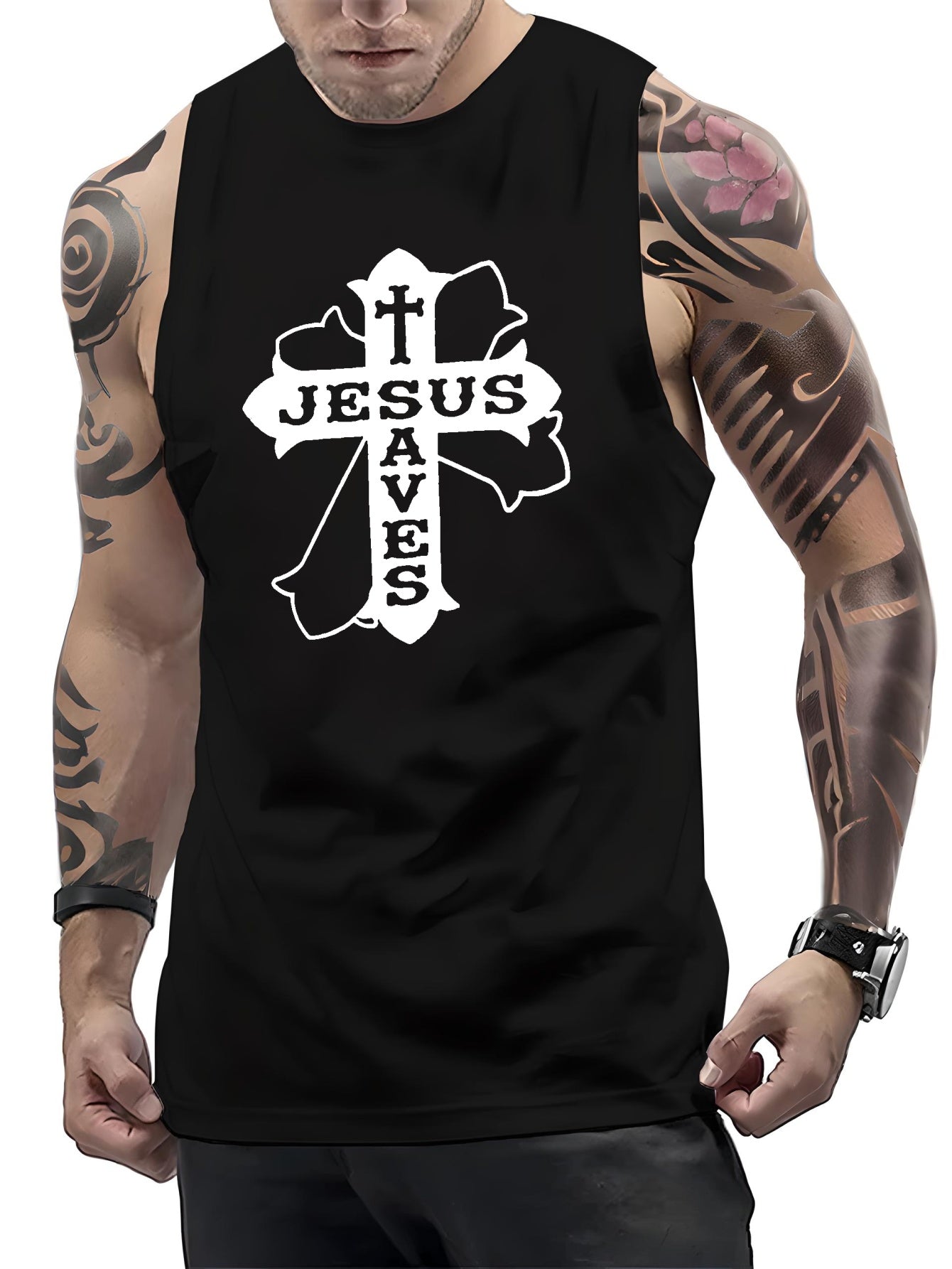 Jesus Saves Men's Christian Tank Top claimedbygoddesigns