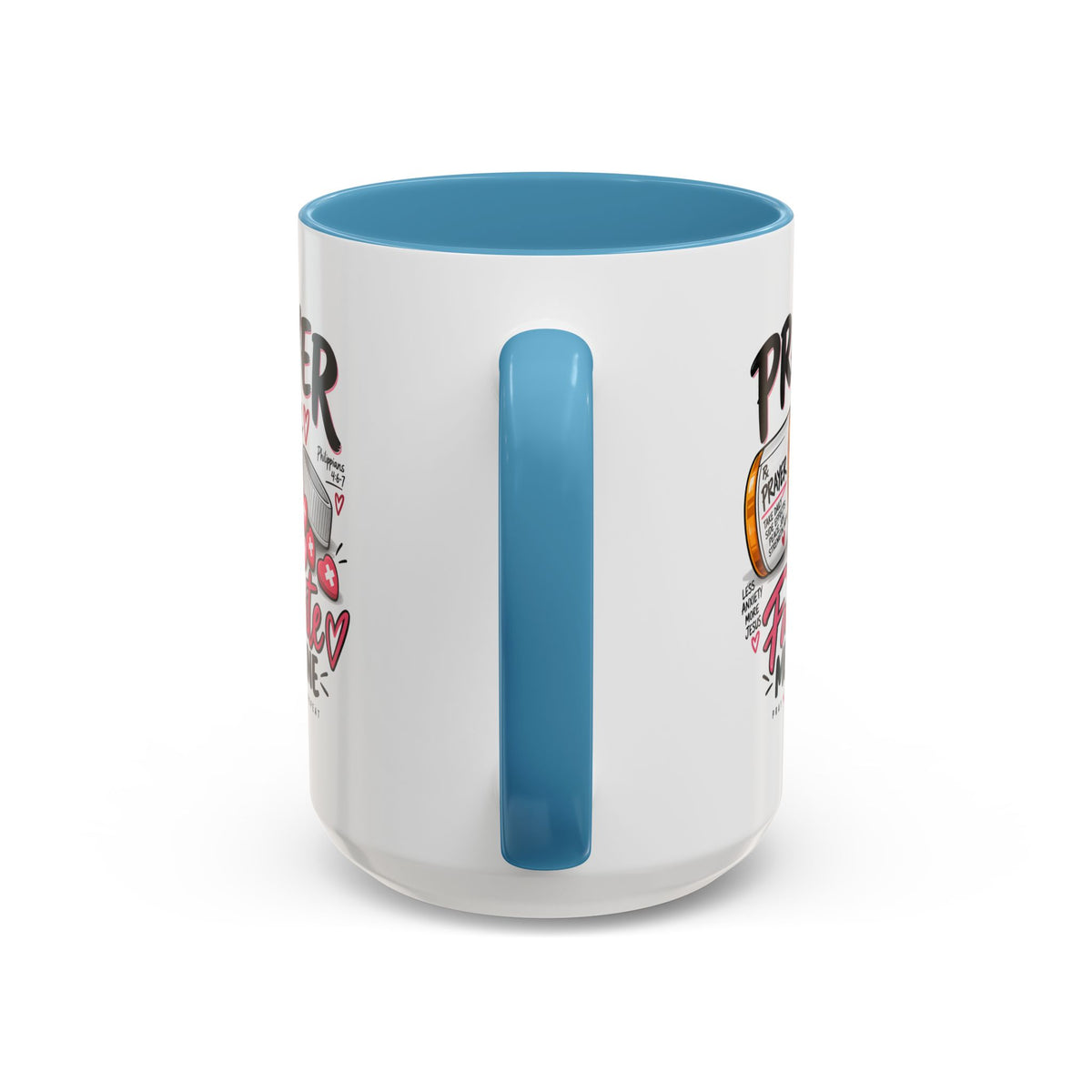 Prayer Is My Favorite Medicine Accent Coffee Mug – Inspirational Religious Gift