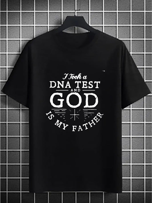 I Took A DNA Test God Is Father, Plus Size Men's Christian T-shirt claimedbygoddesigns