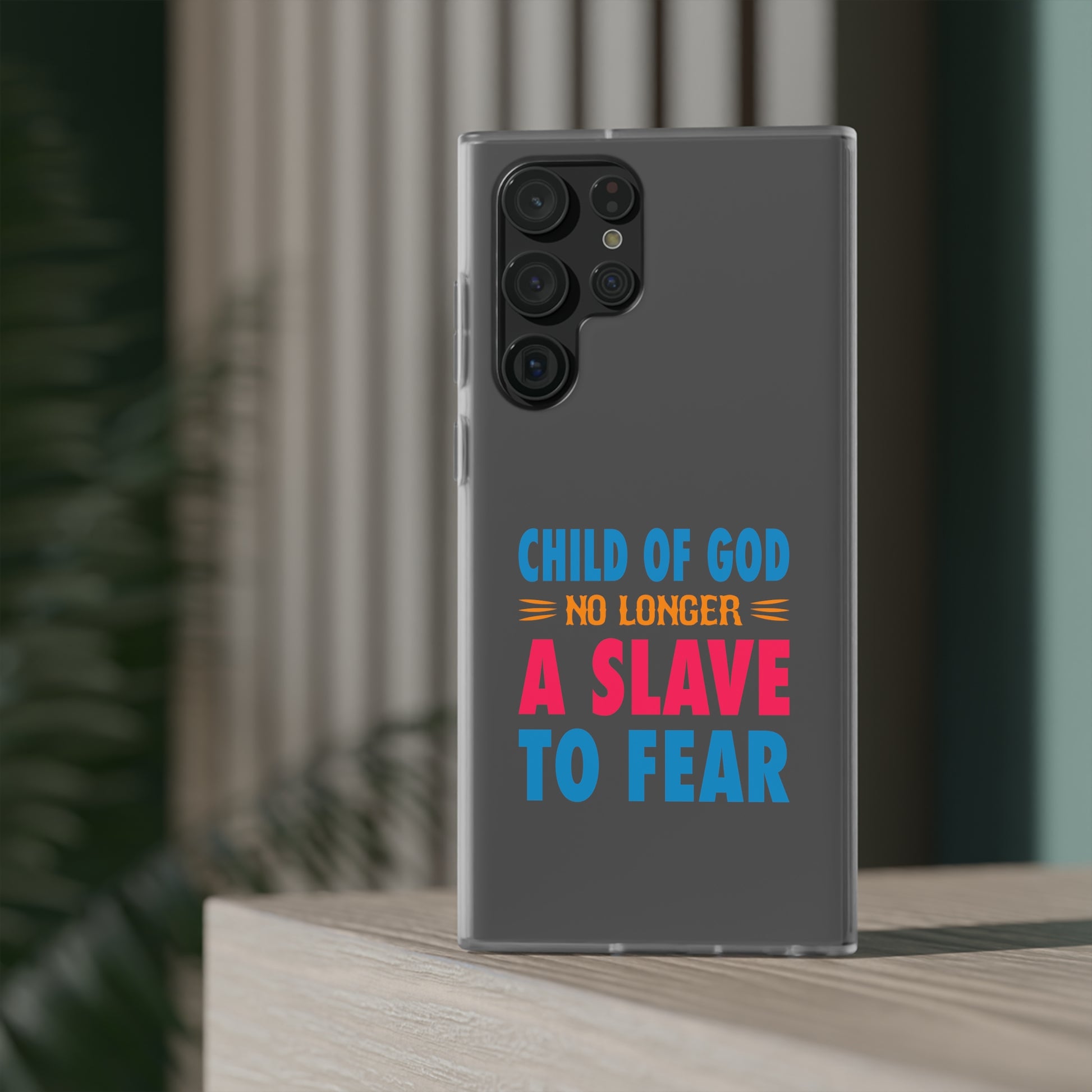 Child Of God No Longer A Slave To Fear Christian Flexi Phone Case Printify