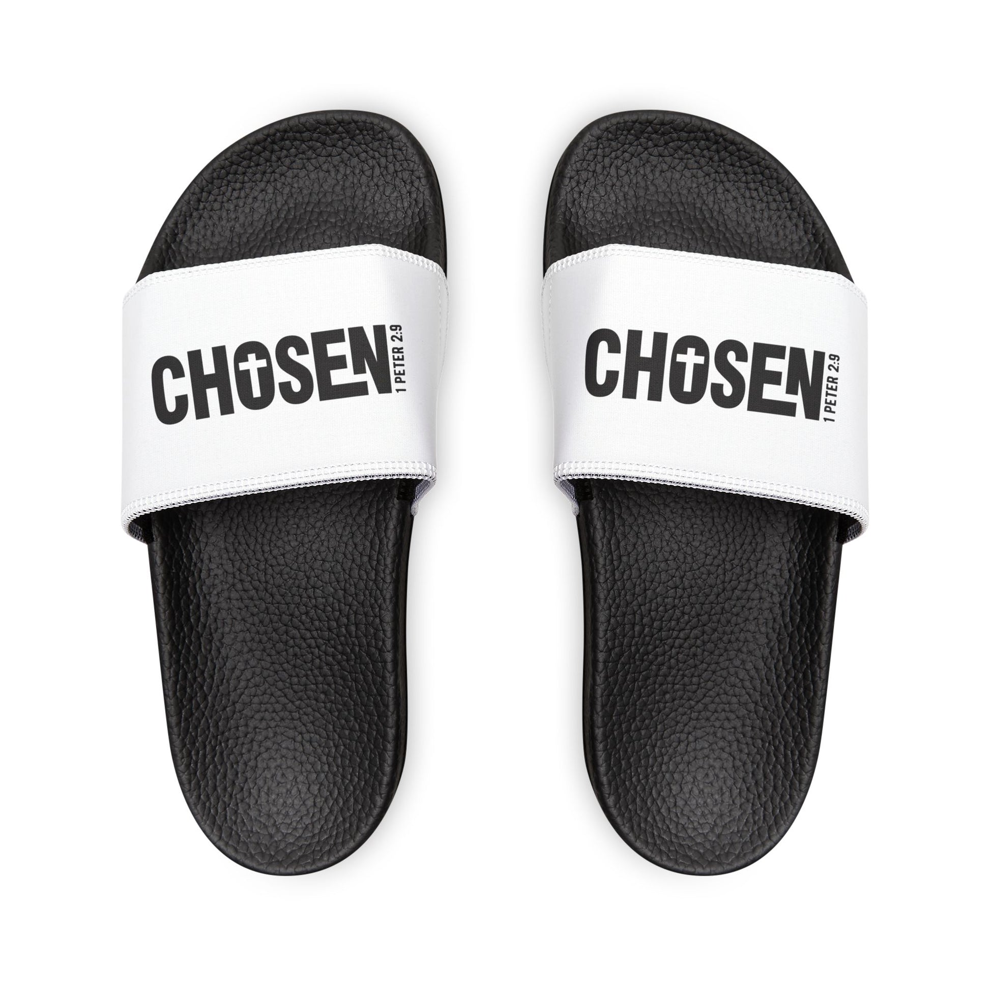 Youth Sandals with 'Chosen' Design, Comfortable Slip - Ons for Kids, Summer Footwear, Beach Sandals, Holiday Gift Ideas, Casual Wear - ClaimedbyGodDesigns