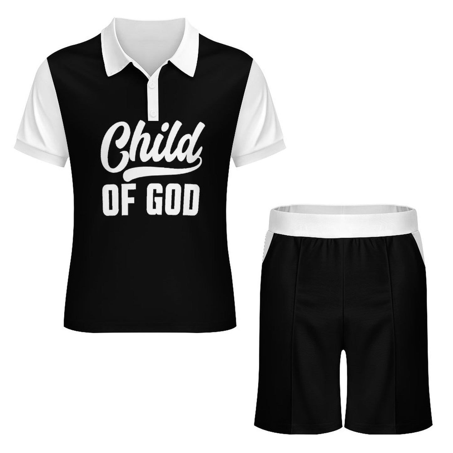 Child Of God Men's Christian Casual Outfit Polo Set SALE-Personal Design