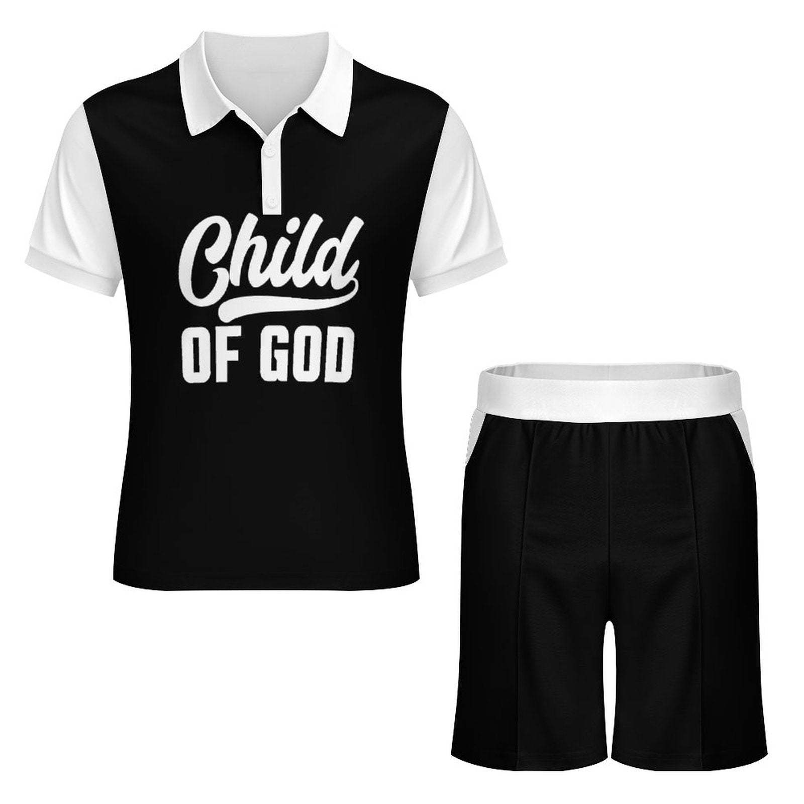 Child Of God Men's Christian Casual Outfit Polo Set SALE-Personal Design