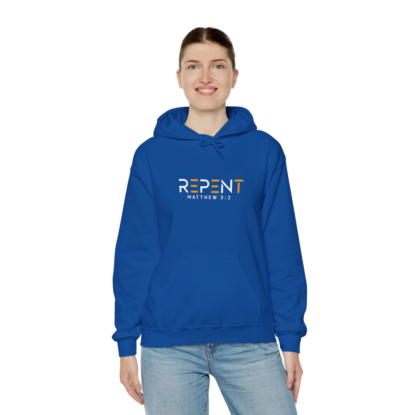 Repent Christian Unisex Hooded Pullover Sweatshirt