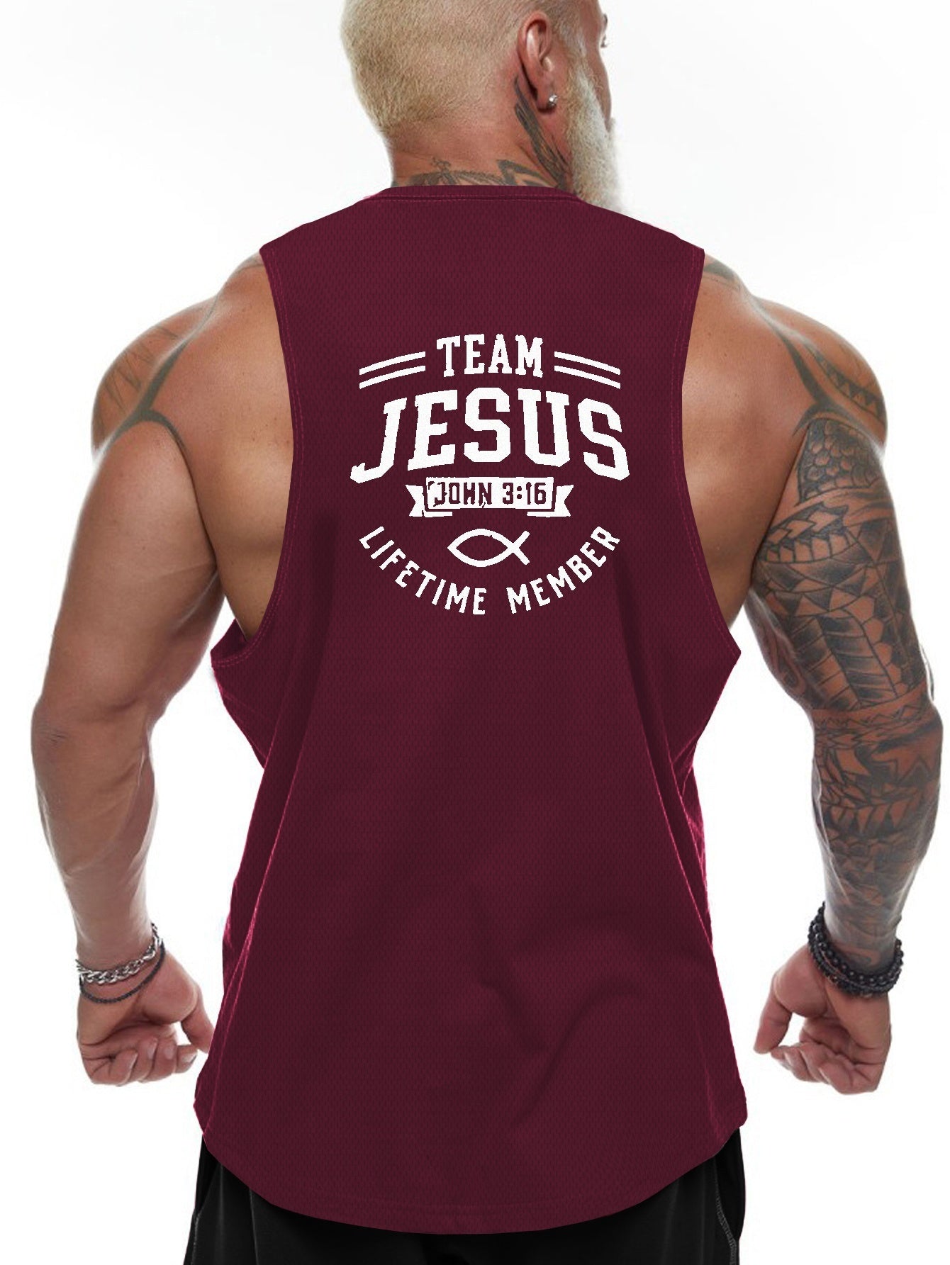 Team Jesus: Lifetime Member Plus Size Men's Christian Tank Top claimedbygoddesigns