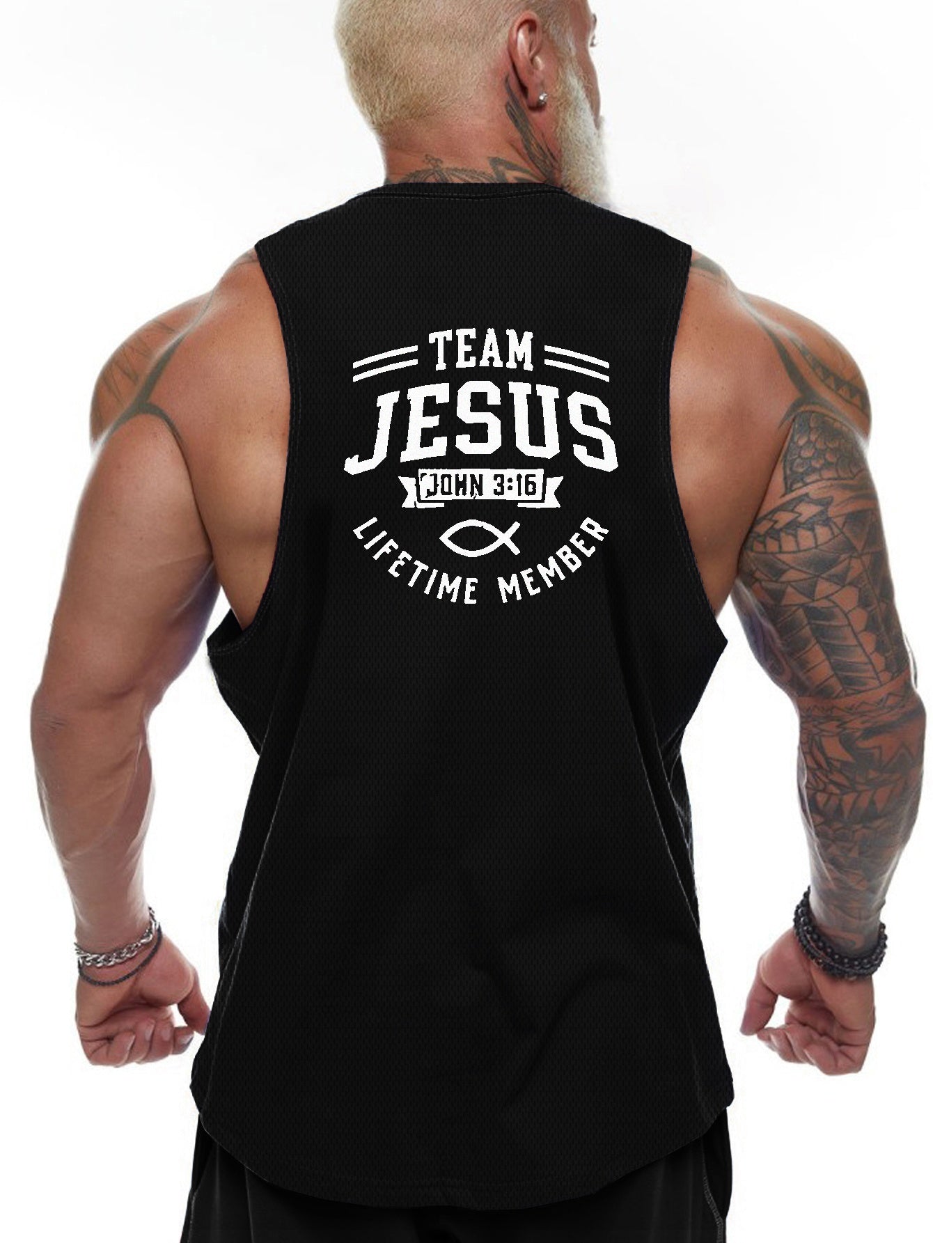 Team Jesus: Lifetime Member Plus Size Men's Christian Tank Top claimedbygoddesigns