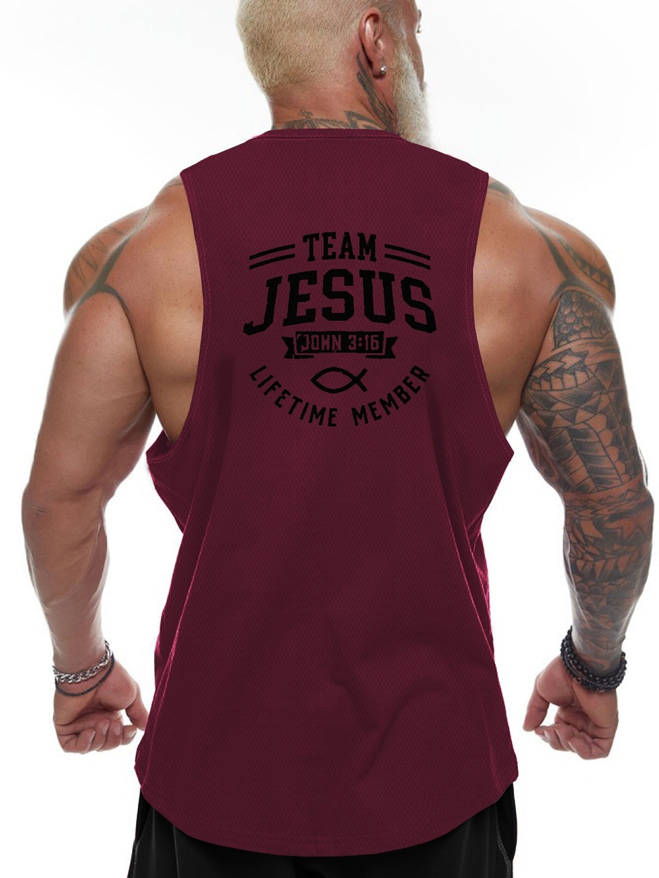 Team Jesus: Lifetime Member Plus Size Men's Christian Tank Top claimedbygoddesigns