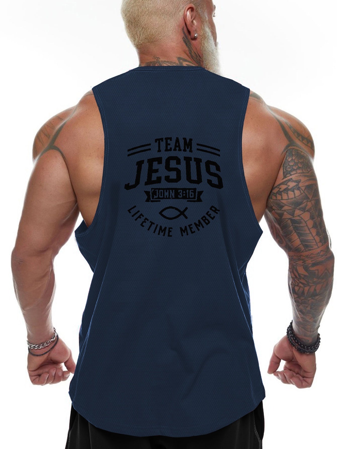 Team Jesus: Lifetime Member Plus Size Men's Christian Tank Top claimedbygoddesigns