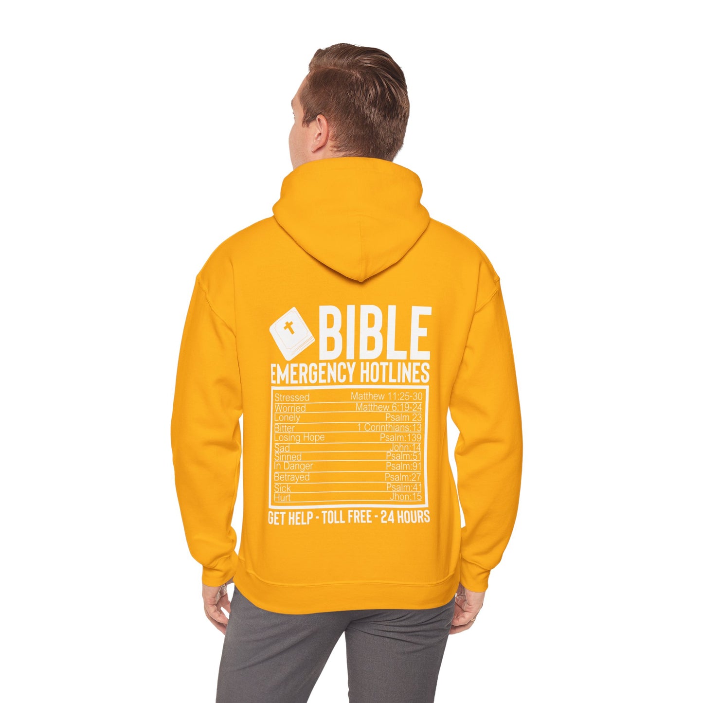 Jesus Is Calling And I Must Go Bible Emergency Numbers Funny  Unisex Christian Hooded Pullover Sweatshirt