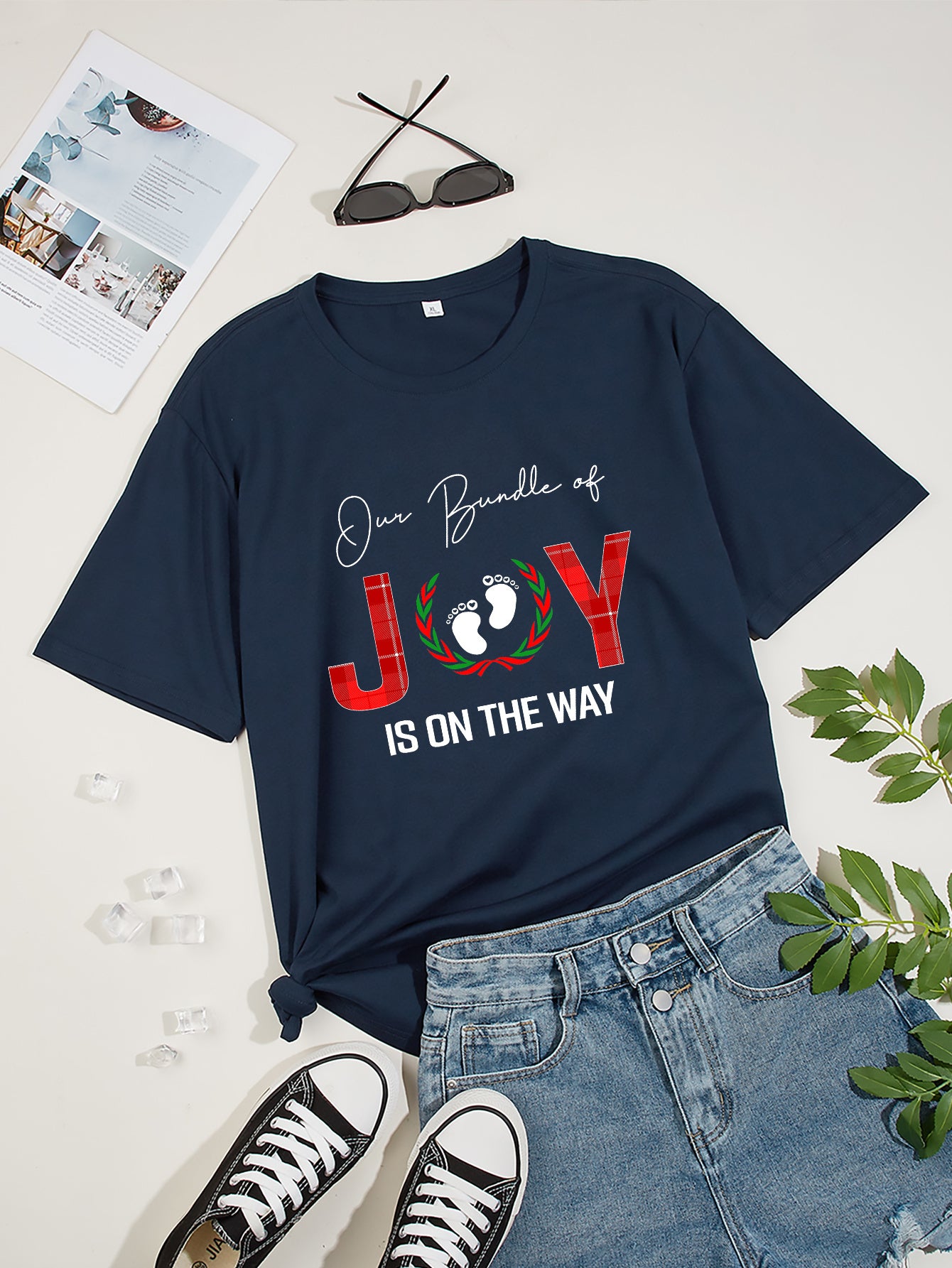 Our Bundle Of Joy Is On The Way Women's Christian Maternity T-shirt claimedbygoddesigns