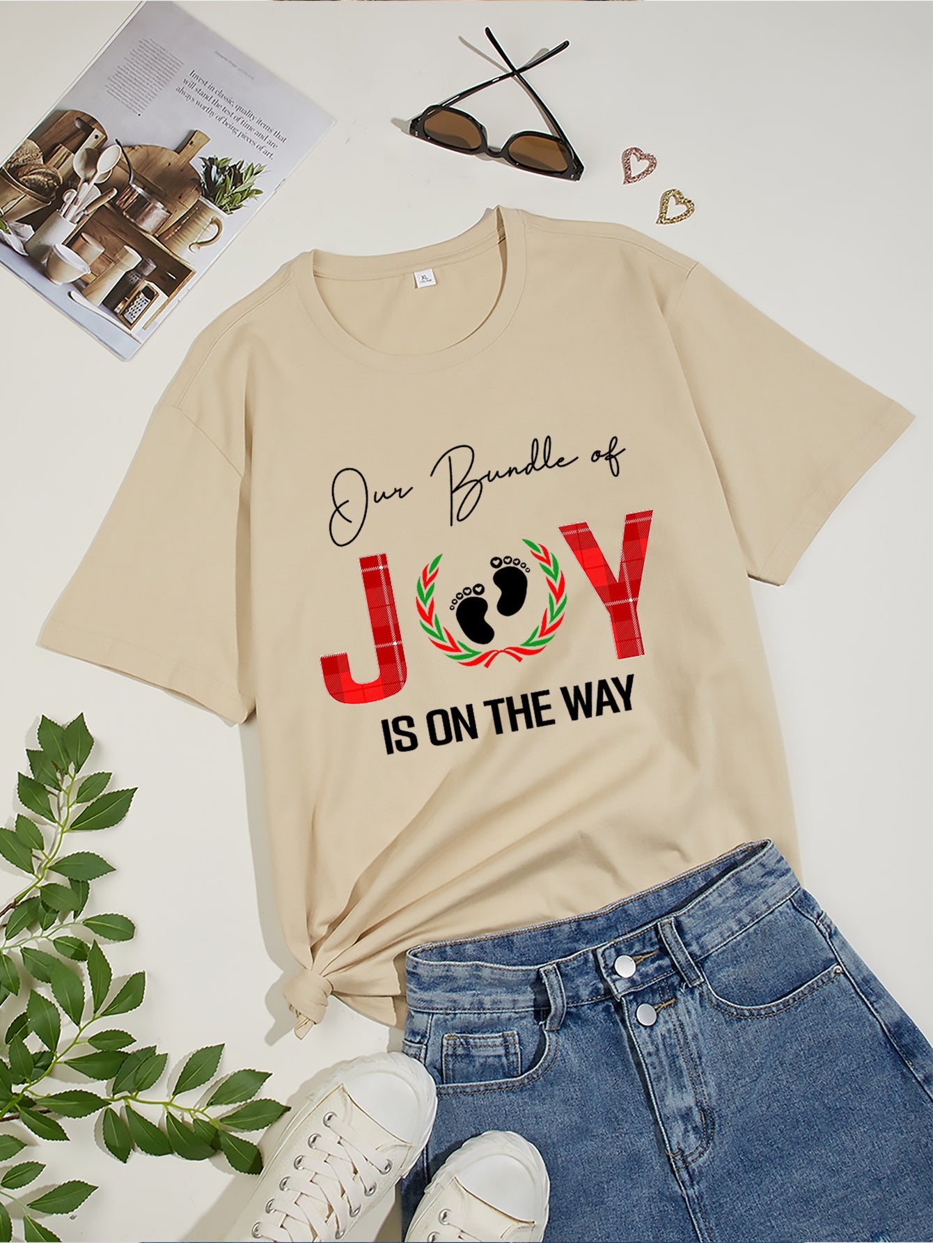 Our Bundle Of Joy Is On The Way Women's Christian Maternity T-shirt claimedbygoddesigns