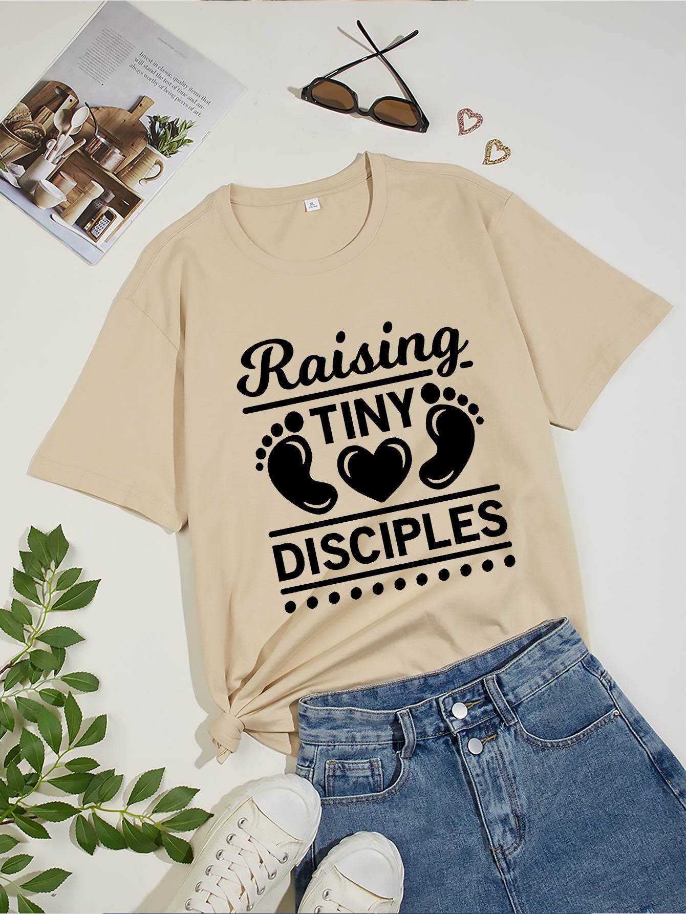 Raising Tiny Disciples Plus Size Women's Christian Casual Outfit claimedbygoddesigns