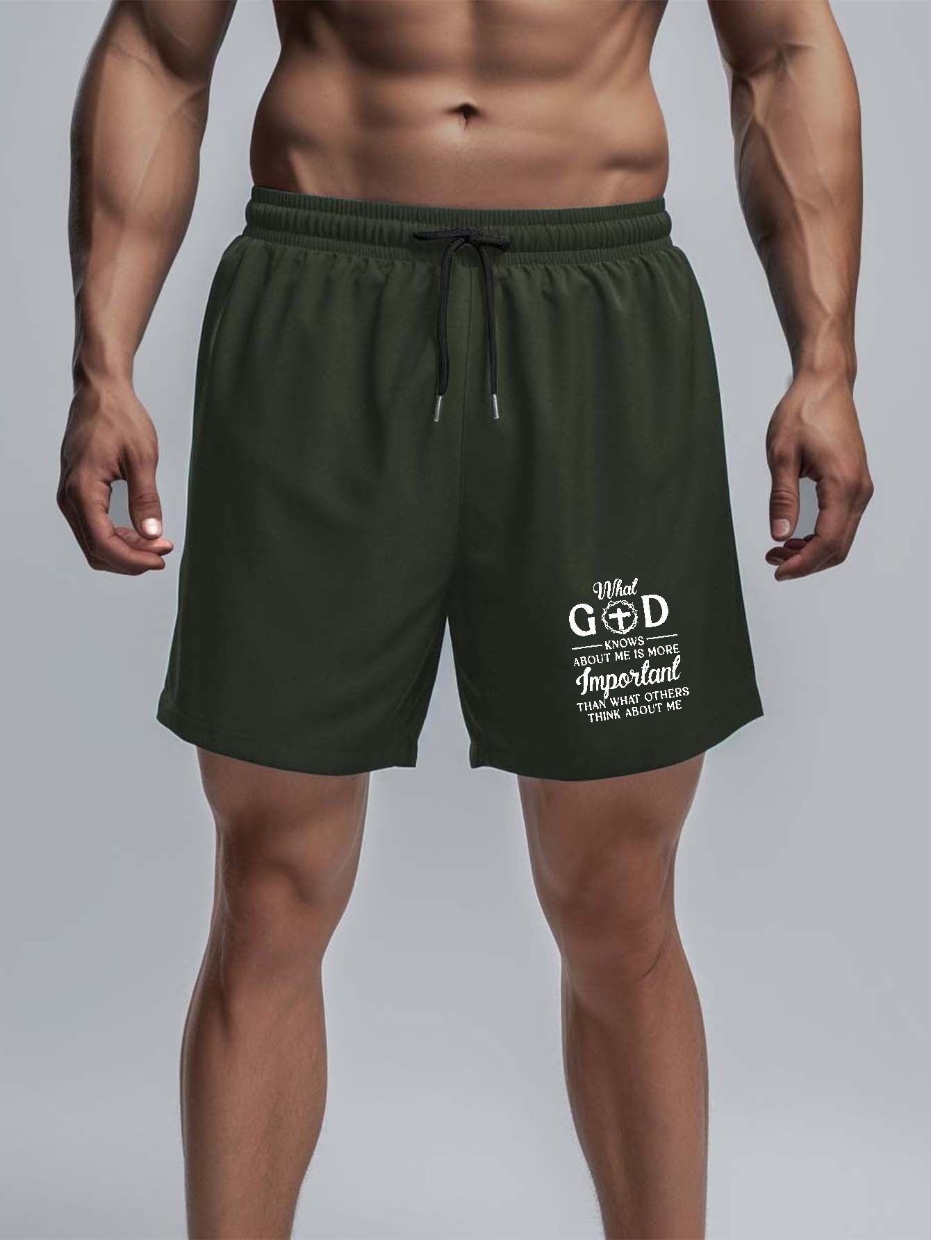 What God Knows About Me Is More Important Plus Size Men's Christian Shorts claimedbygoddesigns