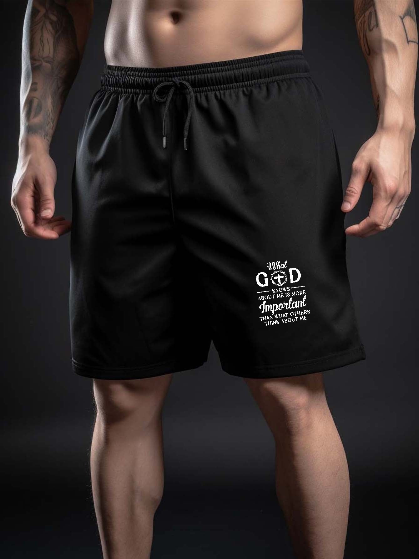 What God Knows About Me Is More Important Plus Size Men's Christian Shorts claimedbygoddesigns