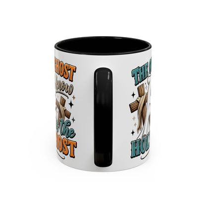 Accent Mug — "The Only Ghost I Know Is the Holy Ghost" Christian Halloween Coffee Cup