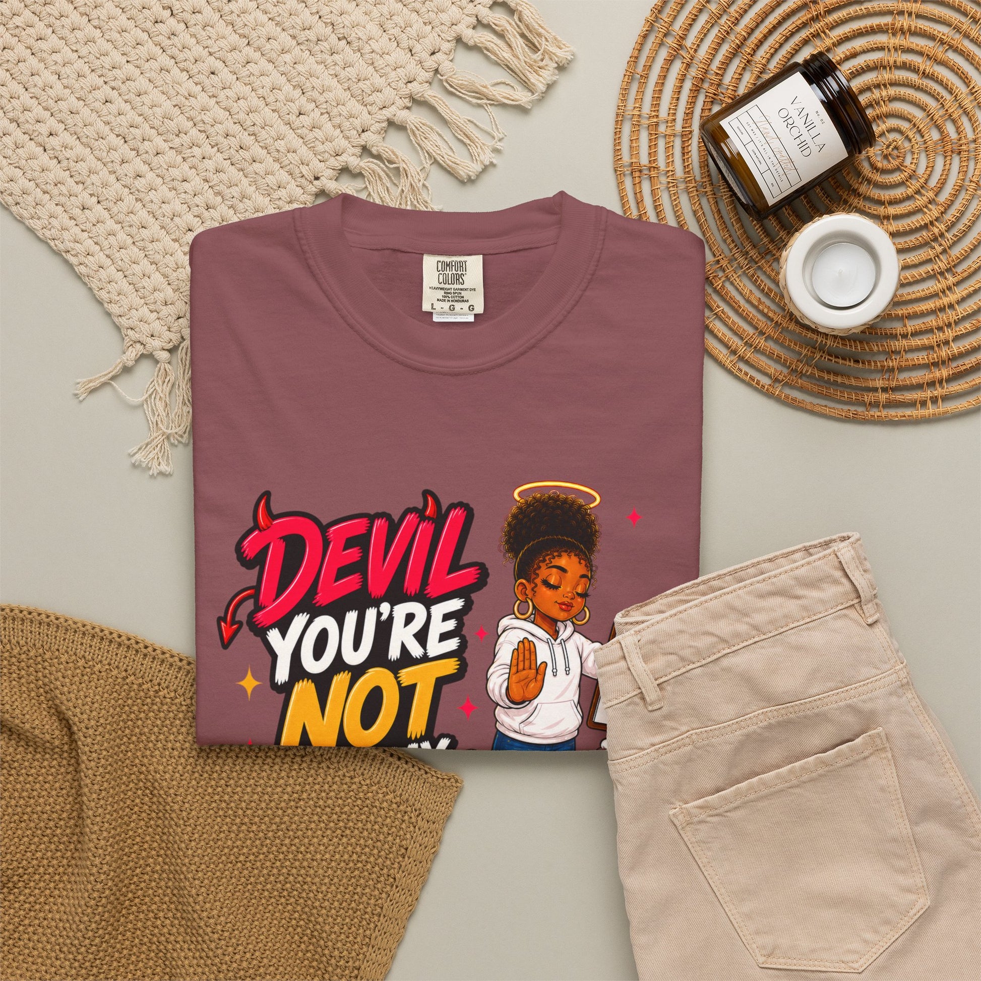 Devil You're Not On My Guest List T-Shirt - ClaimedbyGodDesigns