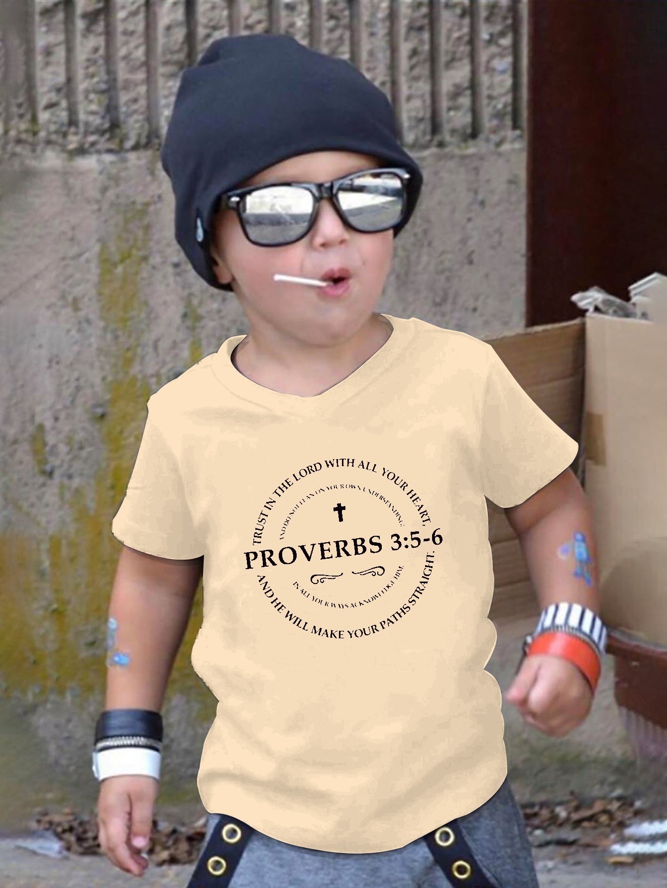 Proverbs 3:5-6 Trust In The Lord Youth Christian T-shirt claimedbygoddesigns