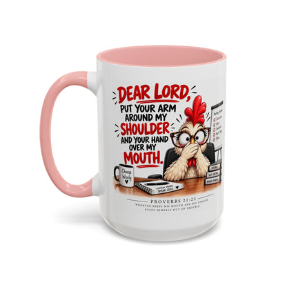 Christian Coffee Mug — "Dear Lord, Put Your Arm Around My Shoulder" Inspirational Ceramic Mug