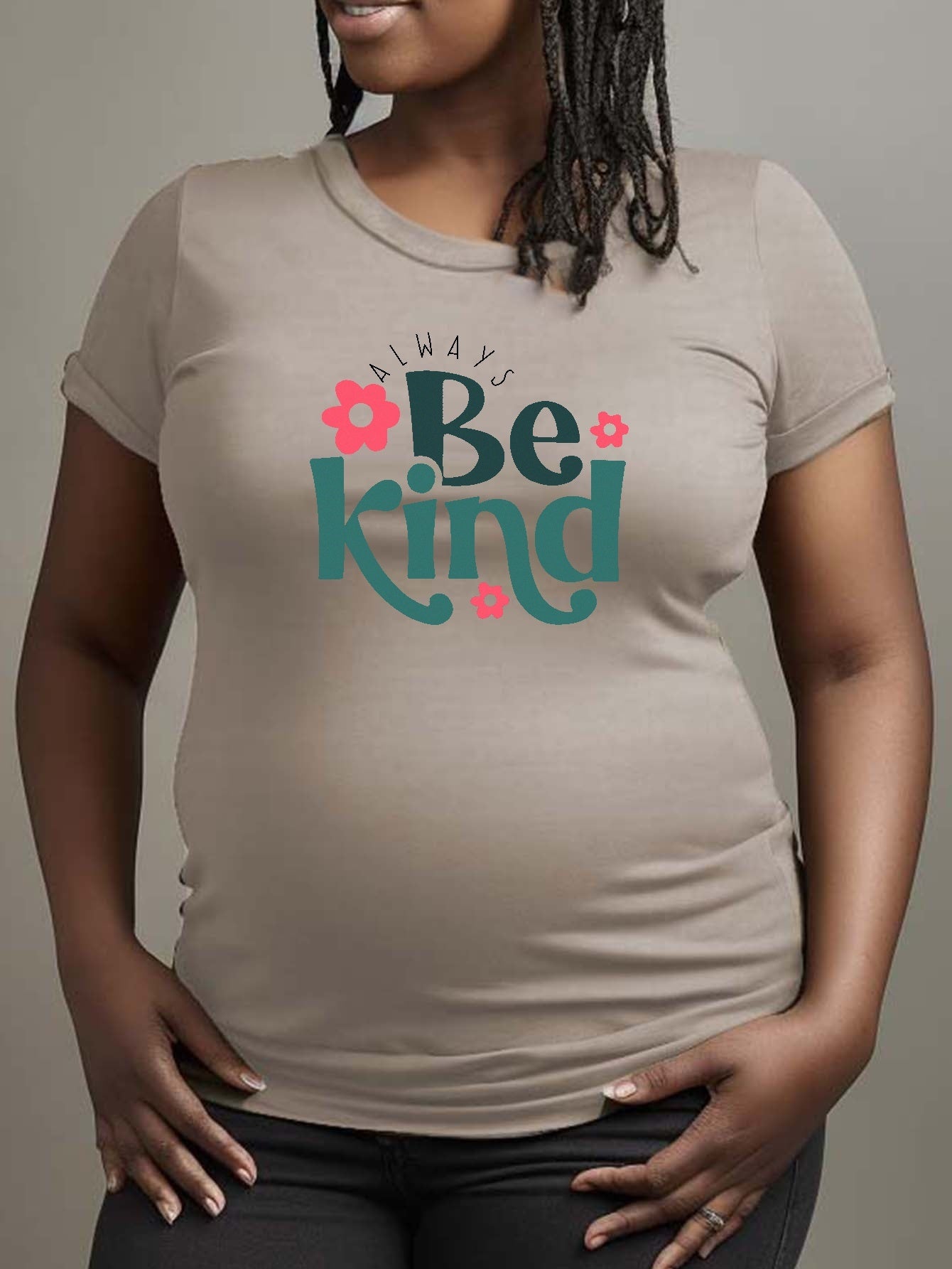 Be Kind Women's Christian Maternity T-shirt claimedbygoddesigns