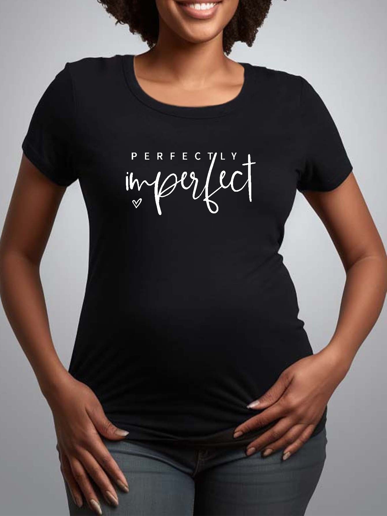 Perfectly Imperfect Women's Christian Maternity T-shirt claimedbygoddesigns