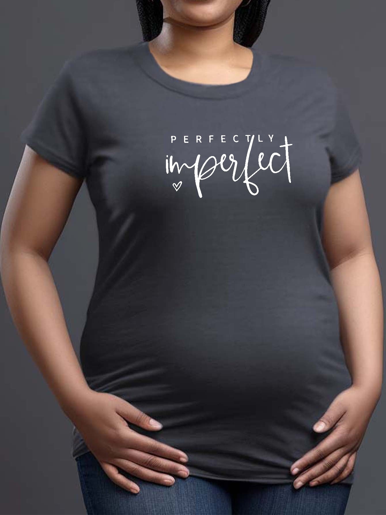 Perfectly Imperfect Women's Christian Maternity T-shirt claimedbygoddesigns