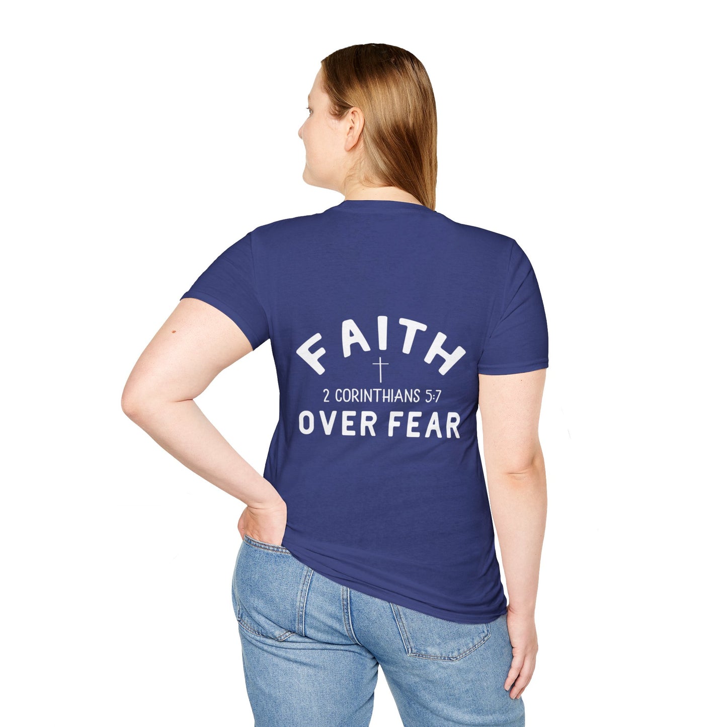 Faith Over Fear 3 Crosses   Christian Unisex T-shirt